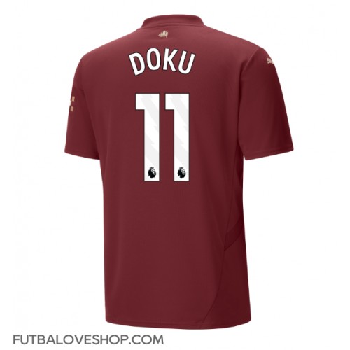 Dres Manchester City Jeremy Doku #11 Tretina 2024-25 Krátky Rukáv